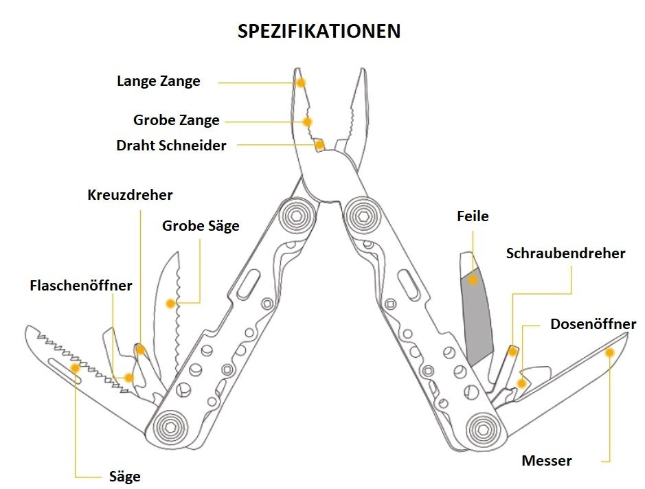 11in1 Multifunktions Taschenwerkzeug